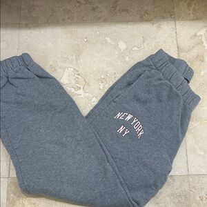 Brandy Melville Gray Joggers with New York Print